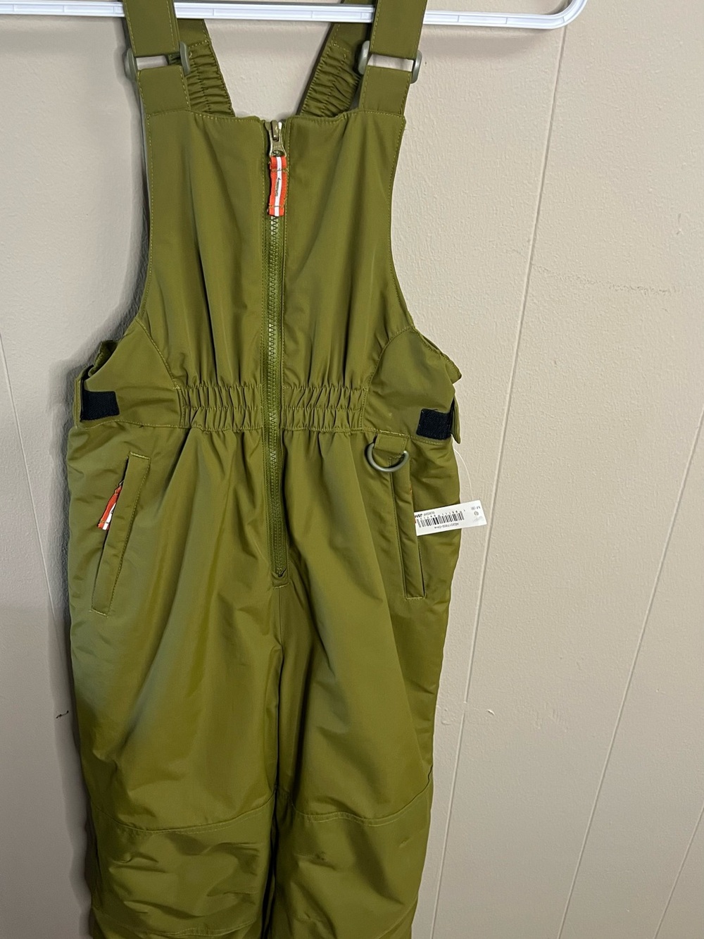 Amazon Essentials Olive Green Kids Snow Bib Overalls with Adjustable Straps